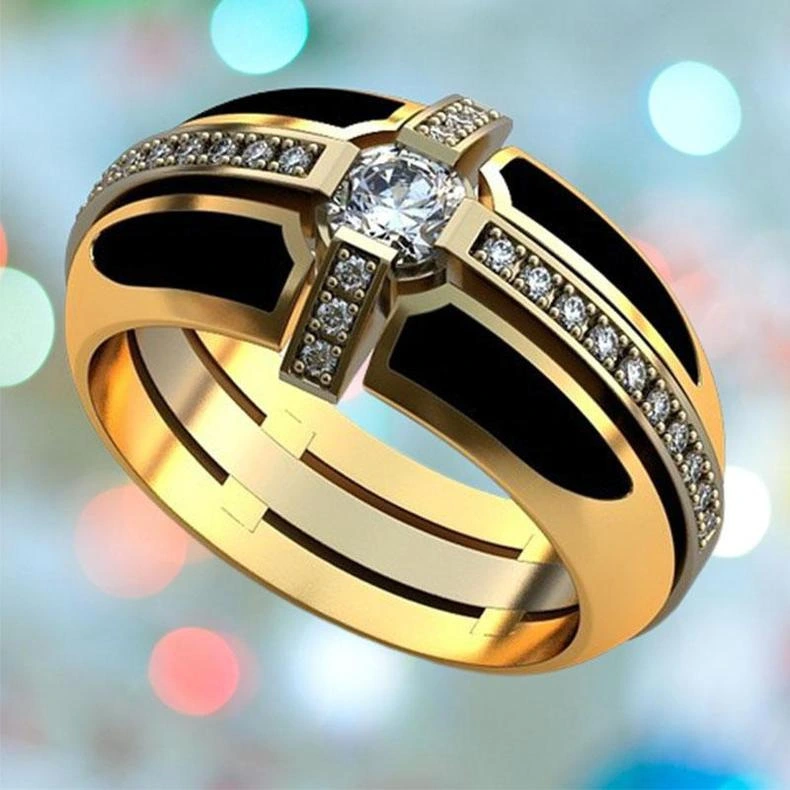 Men's And Women's Diamond Cross Ring