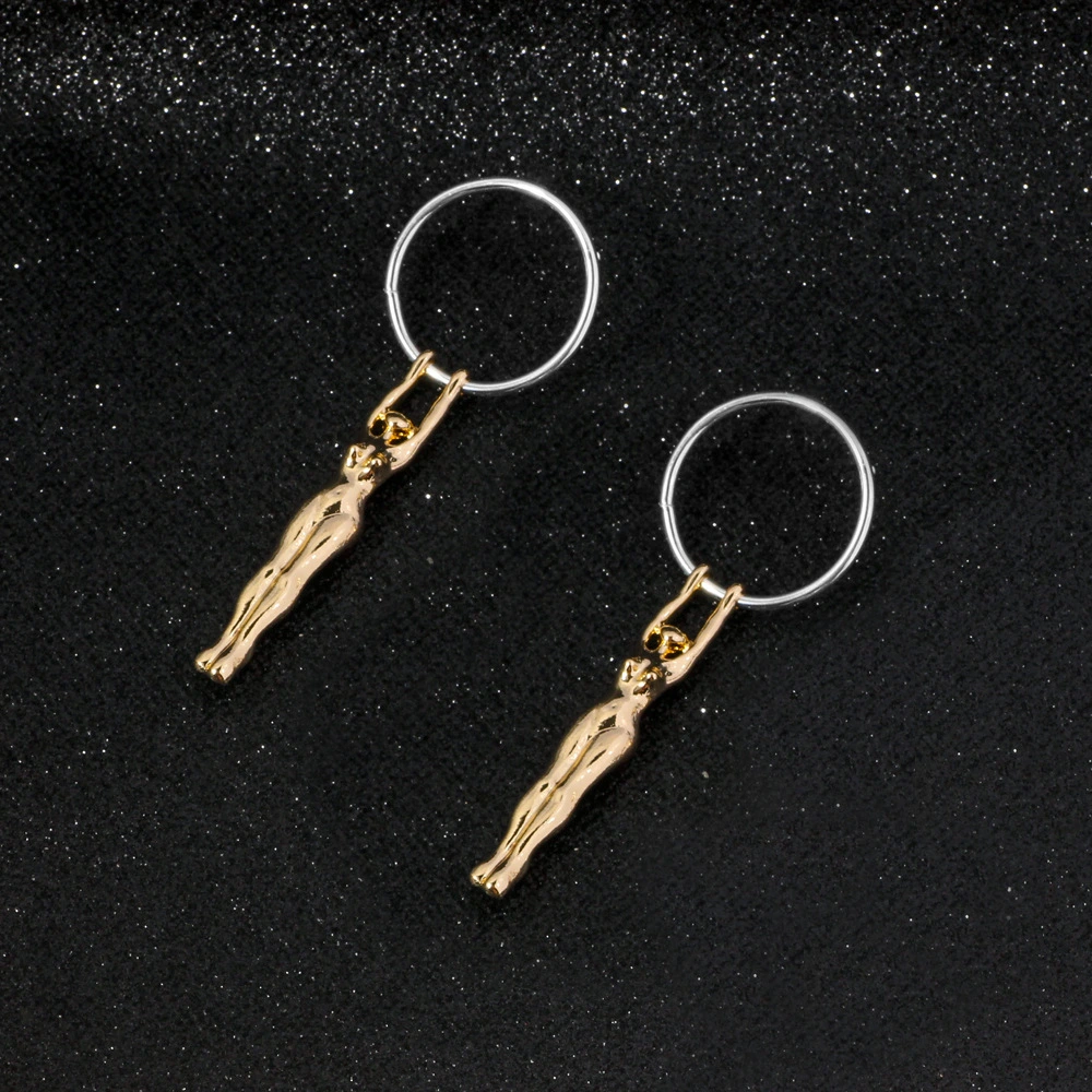 Popular Jewelry Pendant Two-color Electroplating Earrings