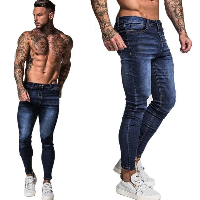 Patchwork Pants Jeans Men's Fit