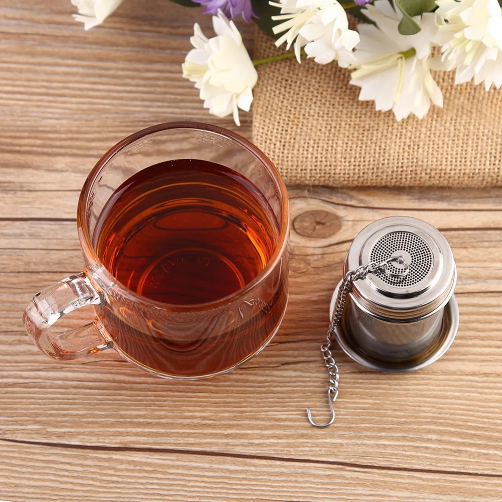 Modern Simple Cylindrical Tea Making Device Chain 304 Does Not Stainless Steel Tea Strainers