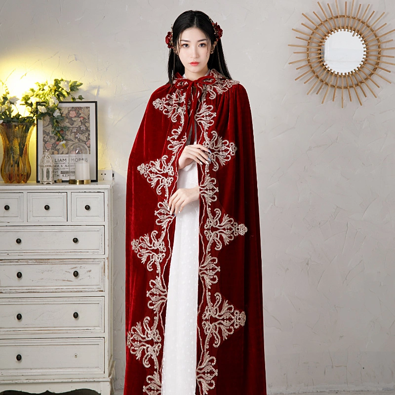 Women's Lace Embroidered Loose Cloak Coat