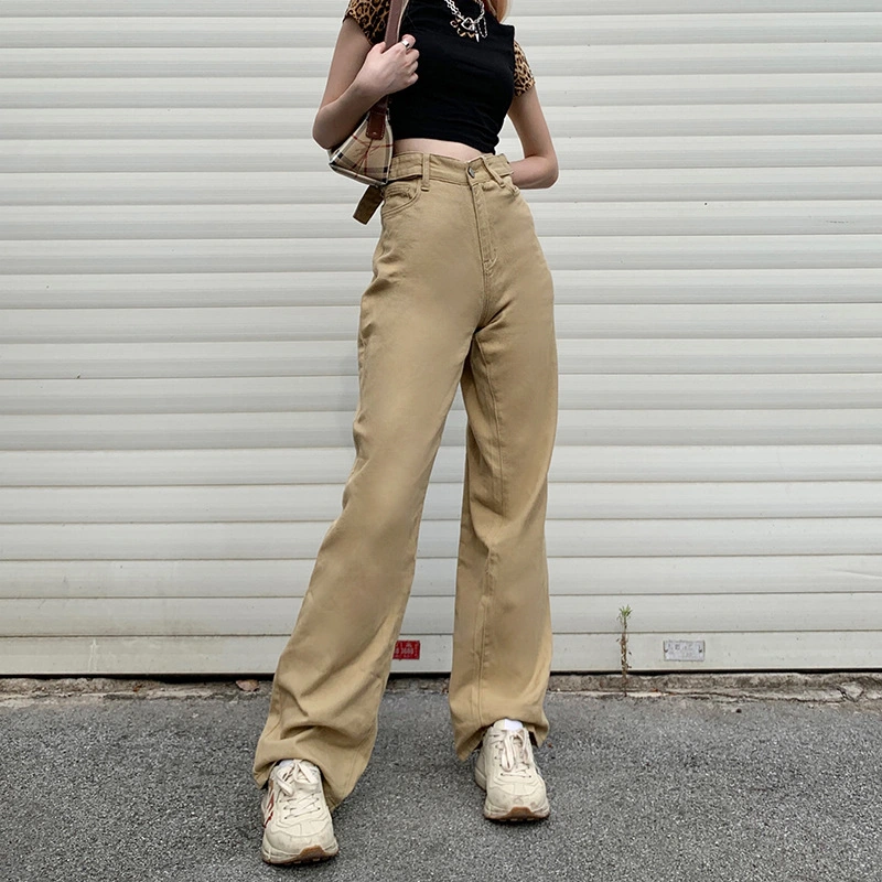 New Loose High-waist Straight-leg Casual Trousers