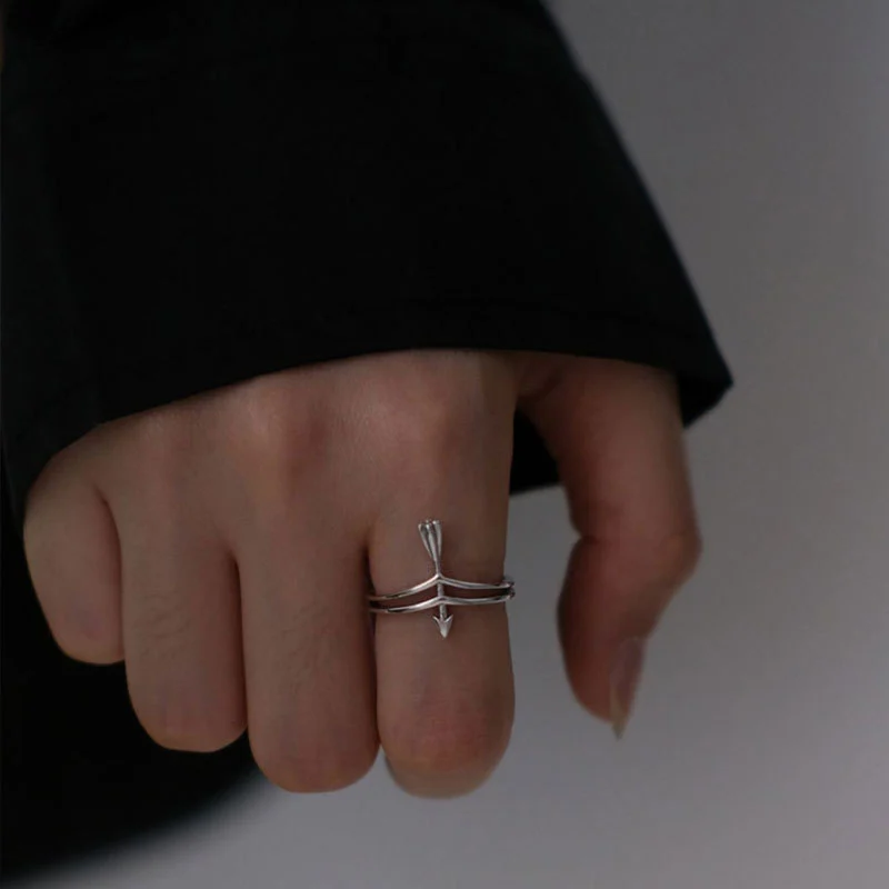 Sterling Silver Arrow Shape Ring Simple