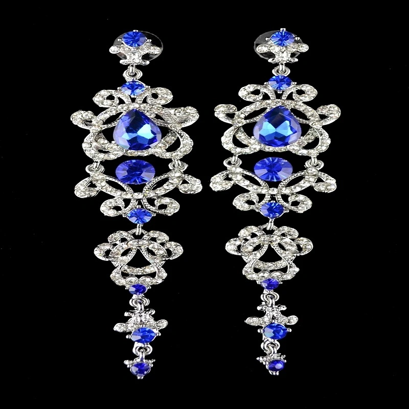 Women's Bridal Atmospheric Diamond Pendant Earrings