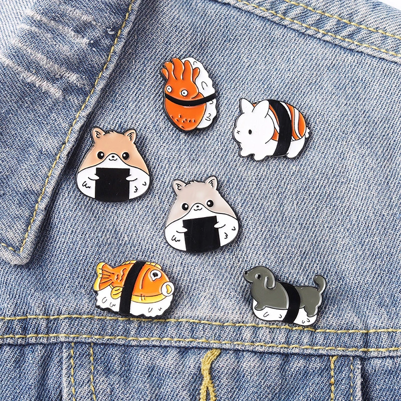 Animal Series Brooch Creative Hamster Shape Paint Badge Clothes Accessories