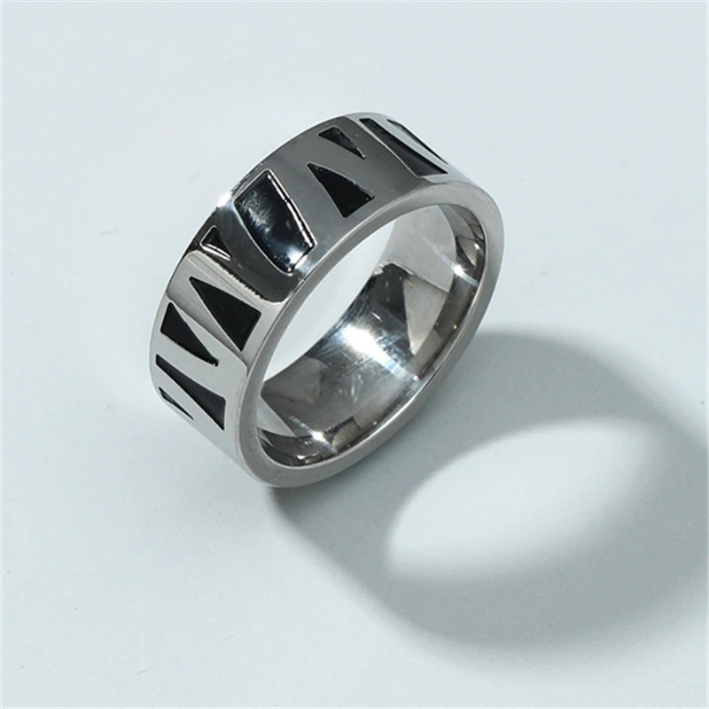 European And American Irregular Oil Drop Shape Men's Ring