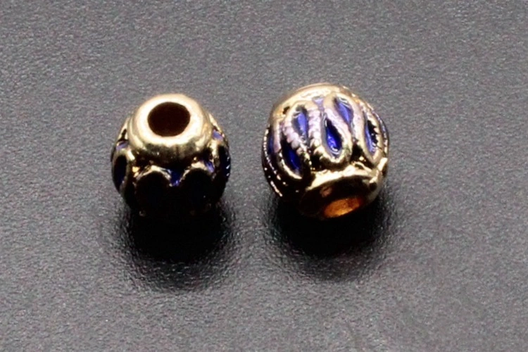 Alloy Drip Oil Burnt Blue Enamel Antique DIY Beads