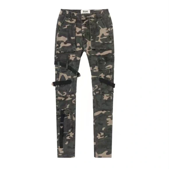 Men's Trendy Pocket Slim Camo Cargo Pants