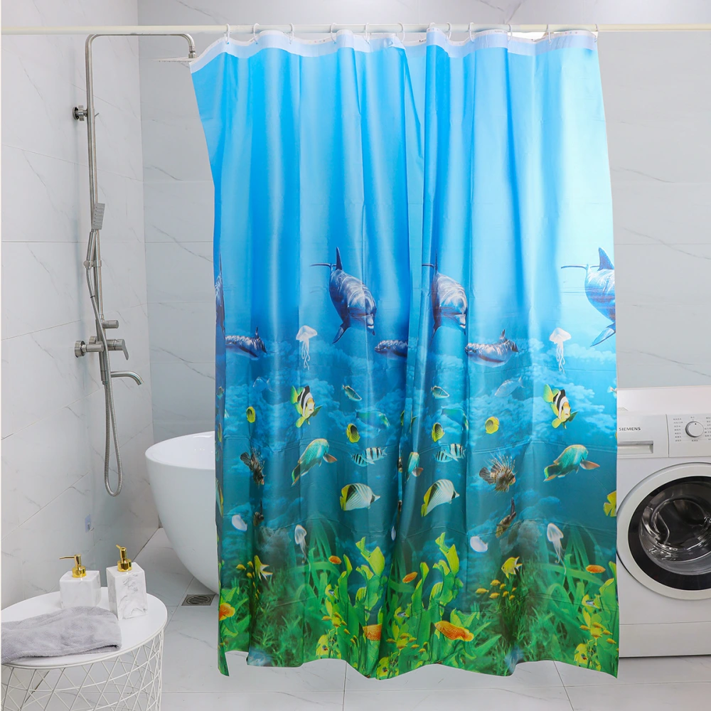 Waterproof And Mildew Proof Dry And Wet Separation Shower Curtain