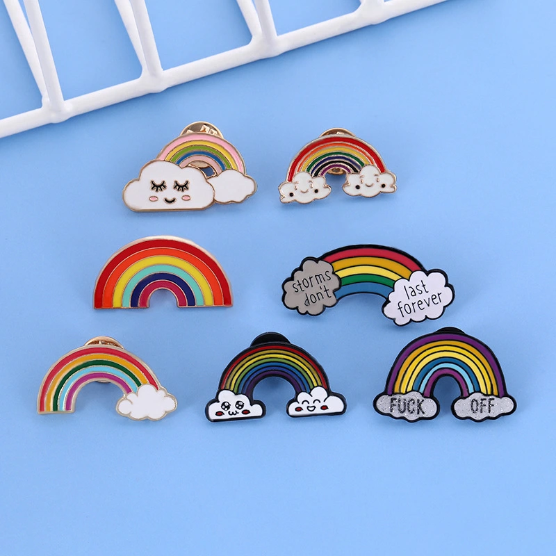 Fashion Small Rainbow Badge Zinc Alloy Cartoon Brooch