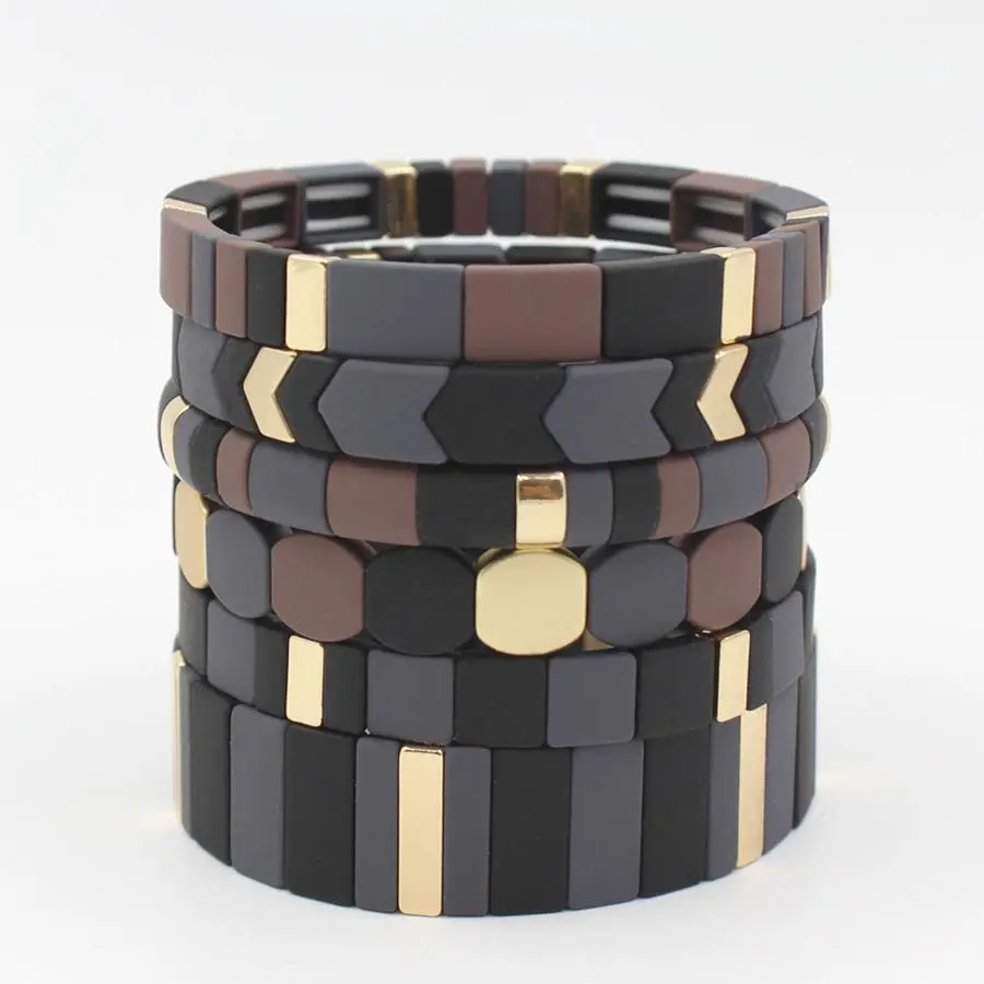 Enamel Bead Cool Color Department Autumn Winter Money Bracelets