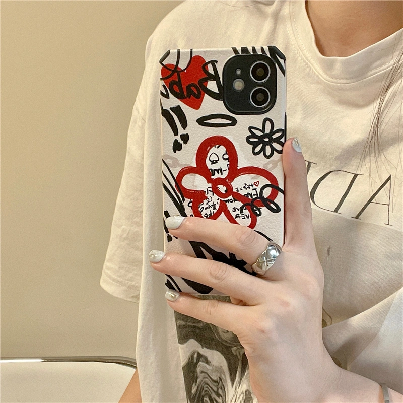 Graffiti Label Love Flower Shockproof All-Inclusive Case