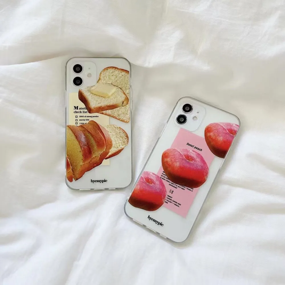 Creative Toast Plum Phone Case All Inclusive Soft Cover