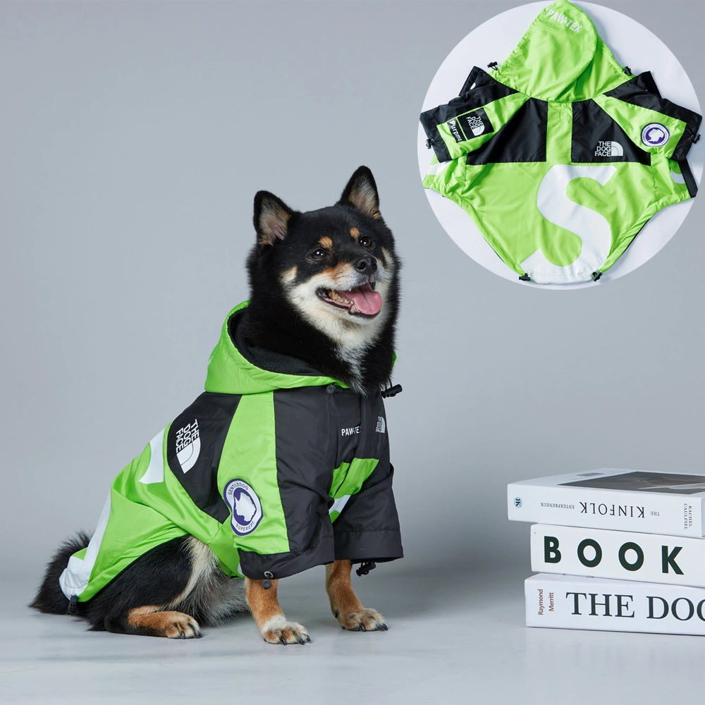 Dog Jacket Waterproof Windproof Green