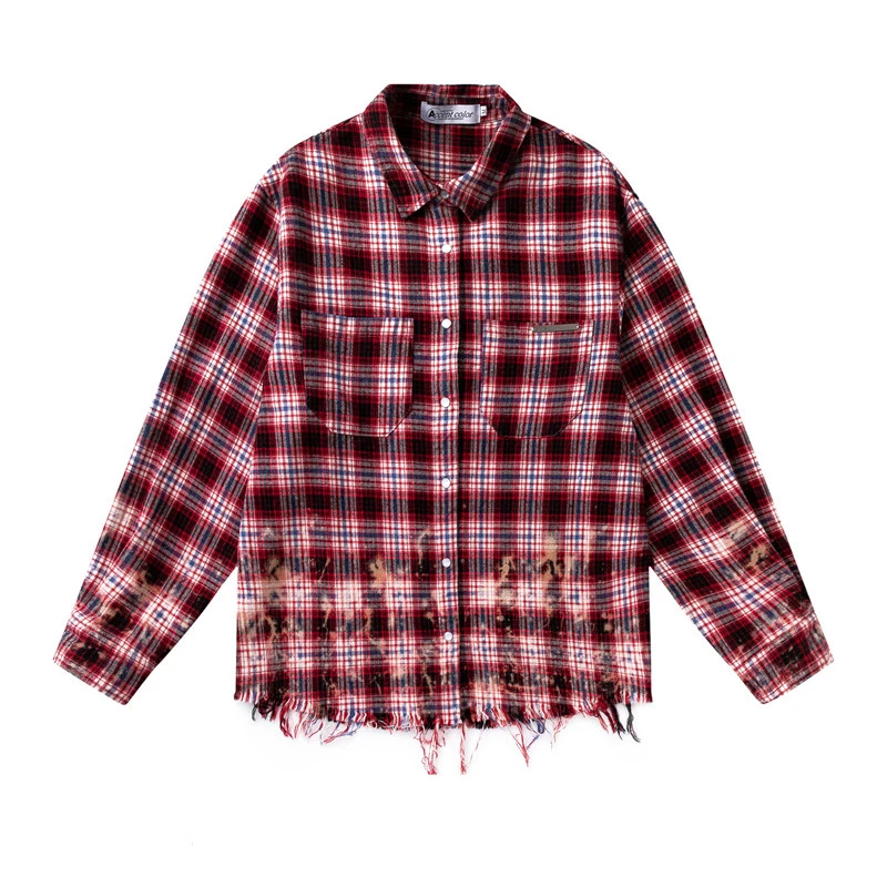 Niche Tassel Long-sleeved Shirt Men's Loose Couple Spring
