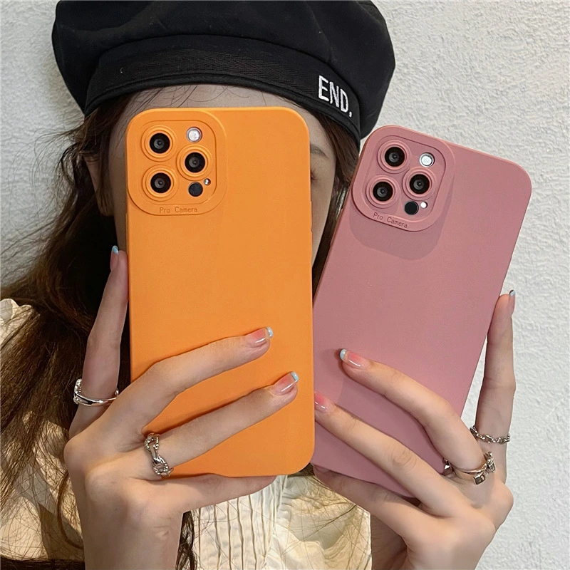 Frosted All-Inclusive Soft Solid Color Phone Case