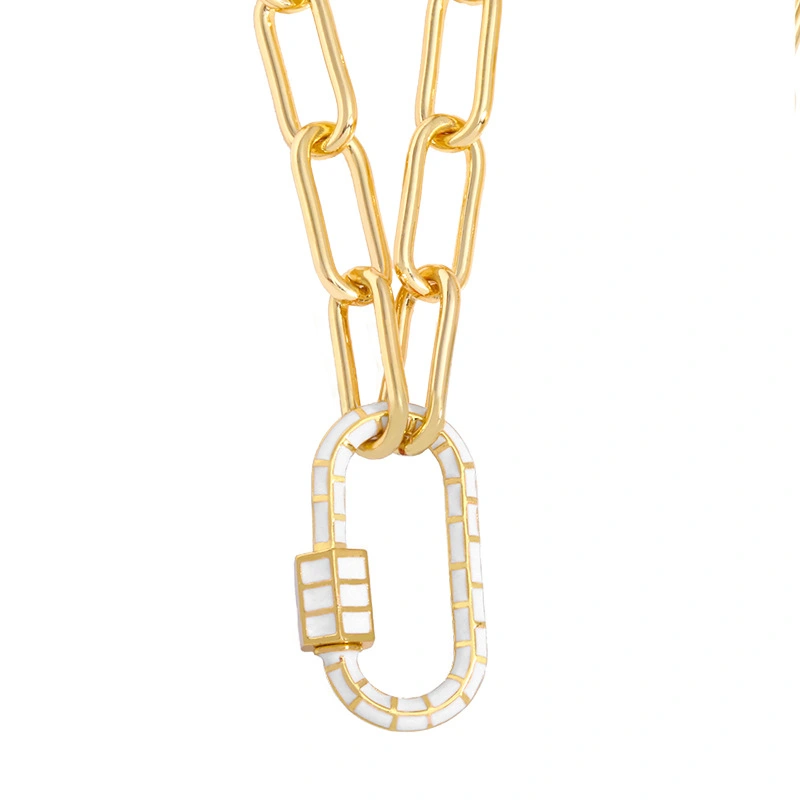 Niche Design Oval Thick Chain Hip Hop Necklace