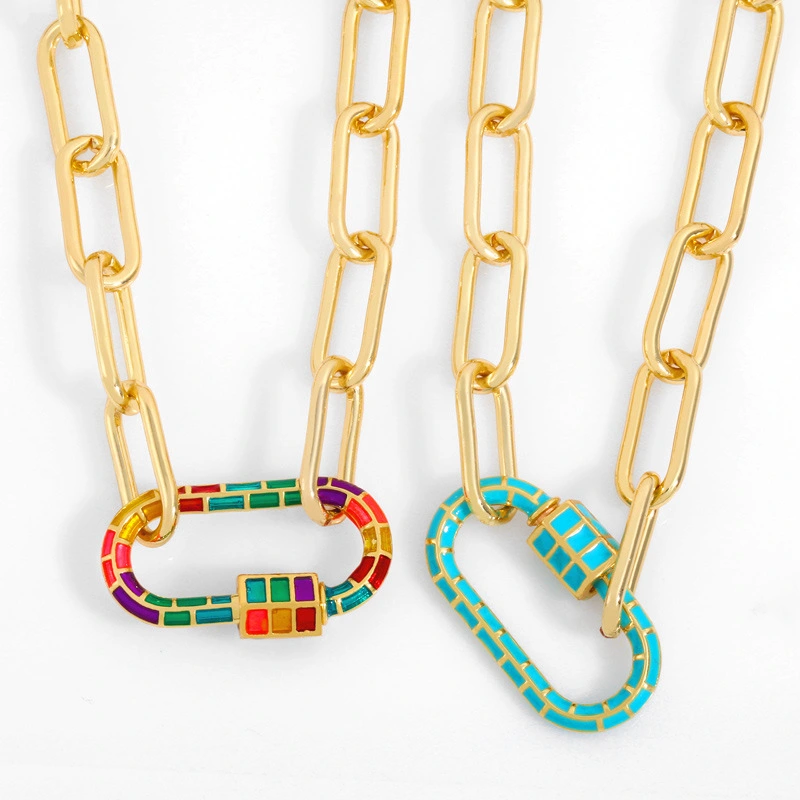 Niche Design Oval Thick Chain Hip Hop Necklace