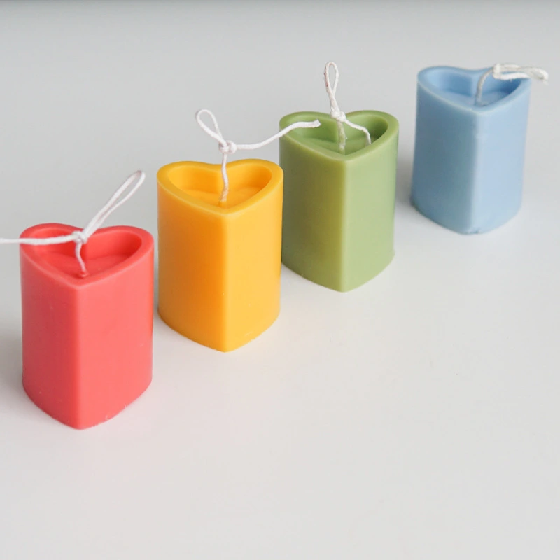 Concave Top Love Candle Mould Plastic Acrylic