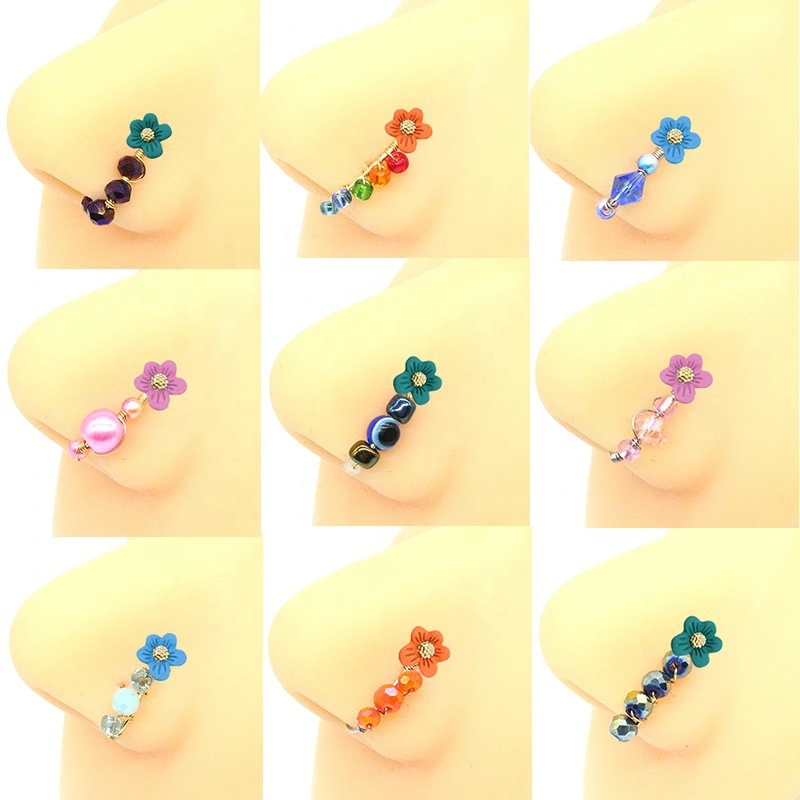 European And American Pearl Nose Ring Piercing Jewelry