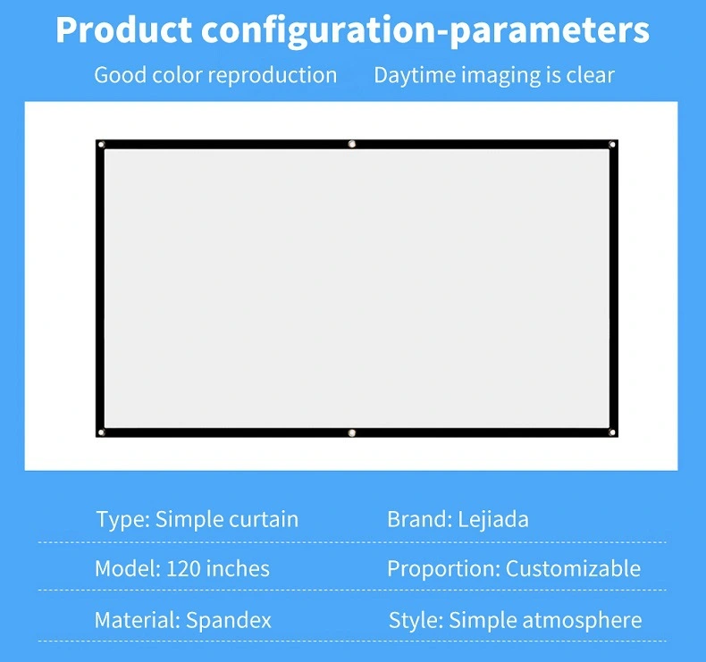 Polyester Portable Folding Da-mat Screen Projection Film Cloth