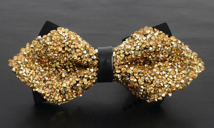 Sky Star Rhinestone Korean Style Banquet Wedding Bowknot Diamond One Color Fashion Men's Bow Tie Pointed Angle Bow Tie