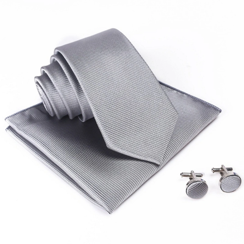 Men's Cufflinks Square Tie Three Piece Set