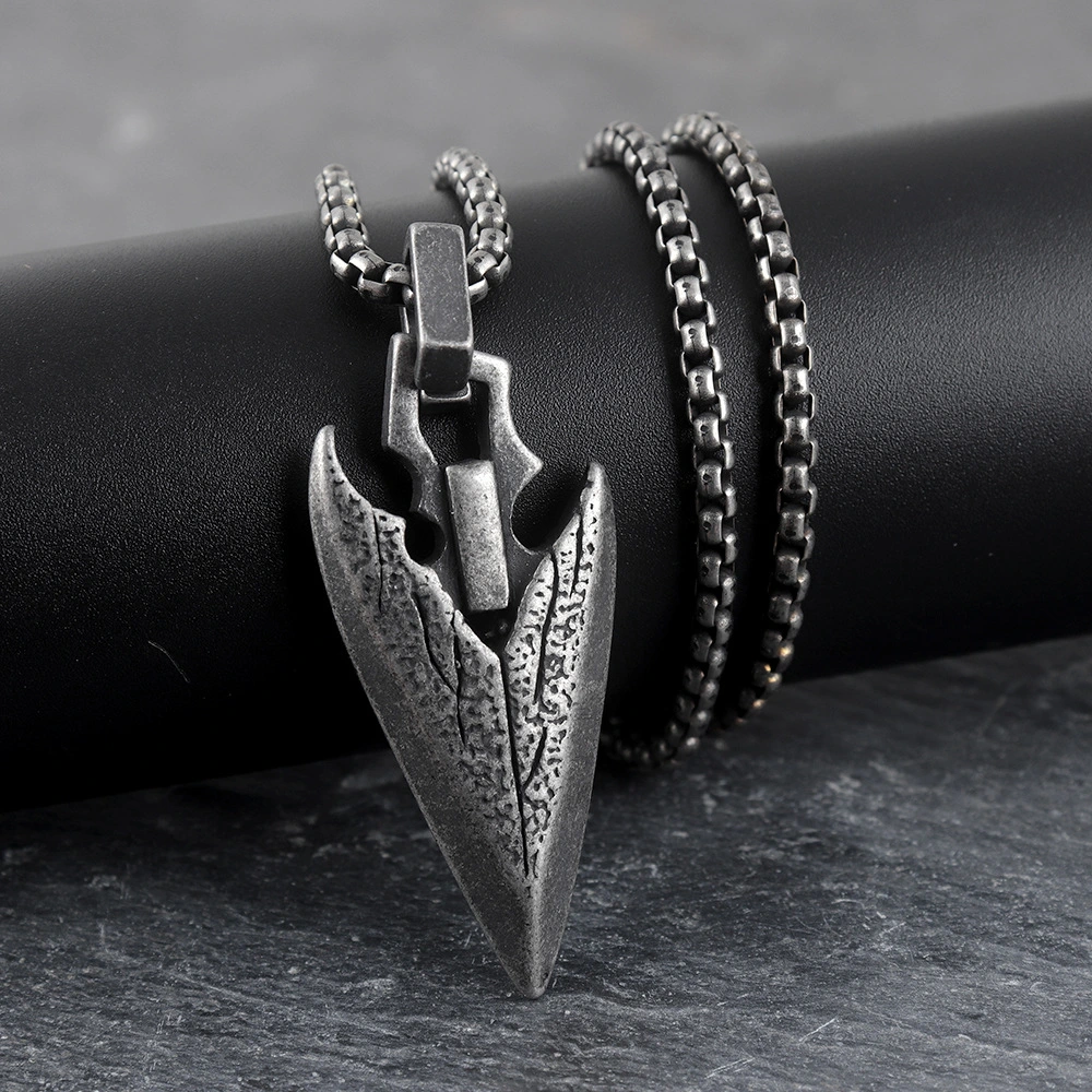 Spearhead Stainless Steel Pendant Necklace