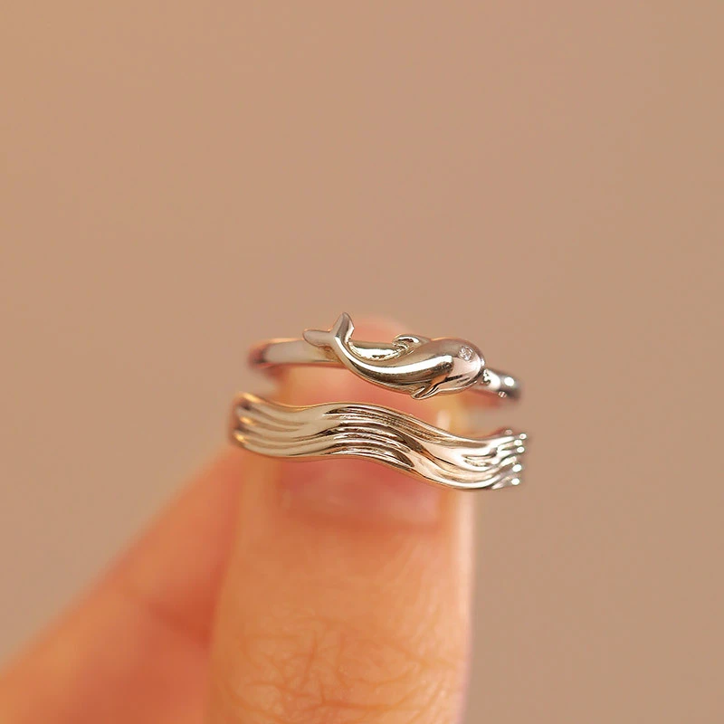 Fashion Creativity Is Like A Fish In Water Couple Ring