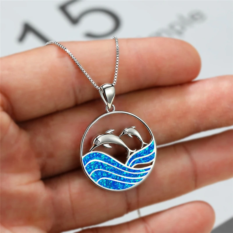 Parent-child Dolphin Pendant Niche Creative Fashion Necklace