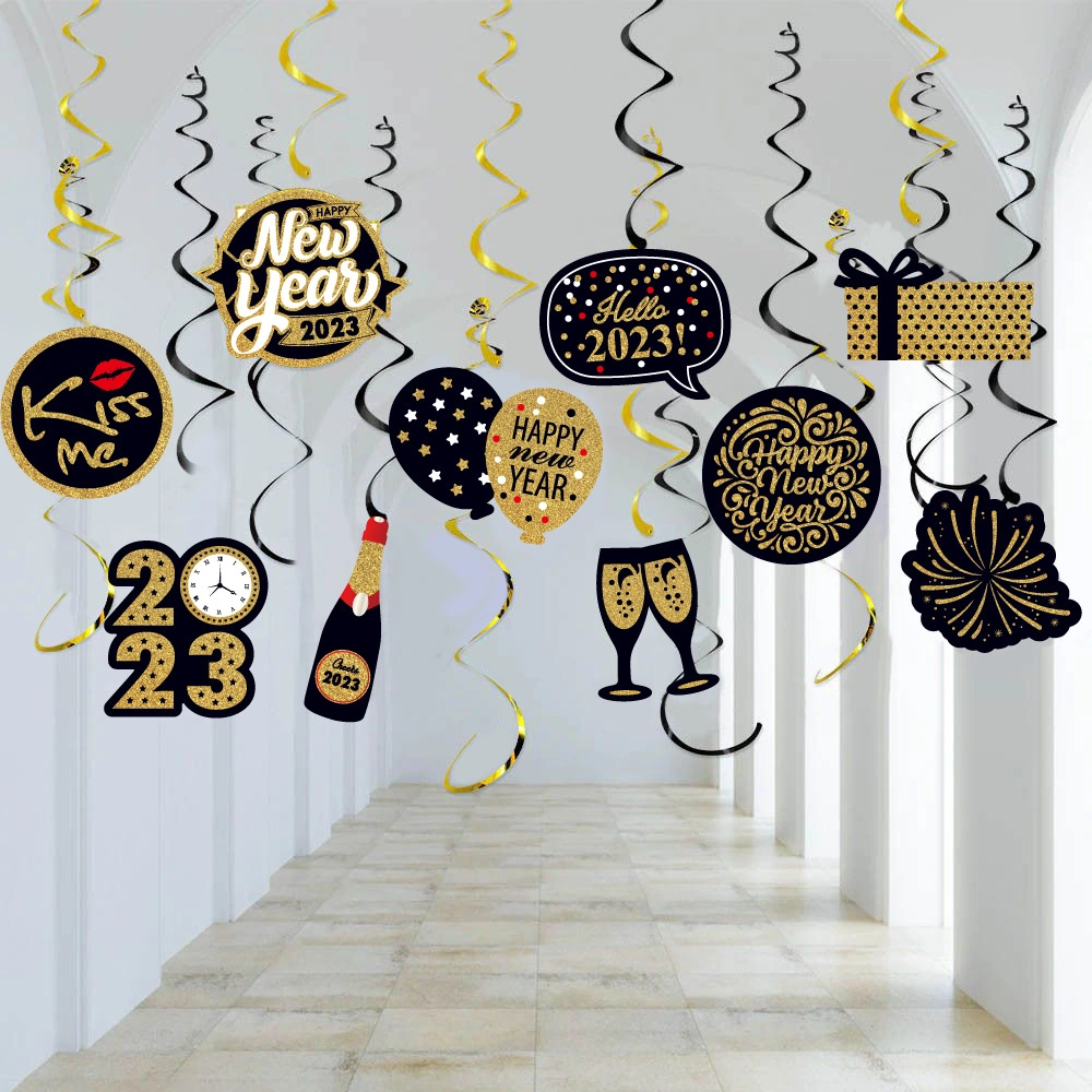 New Year Spiral Decoration Interior Party Decorations