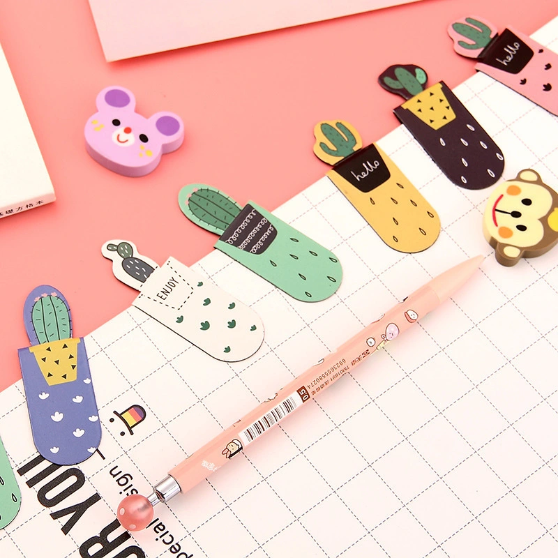 Creative Student Pocket Cactus Magnetic Bookmark