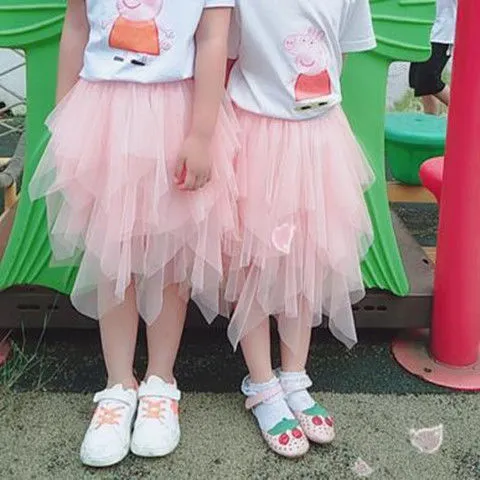 Children Irregular Puffy Mesh Skirt