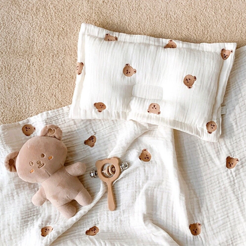 All Cotton Embroidered All-weather Baby Pillow