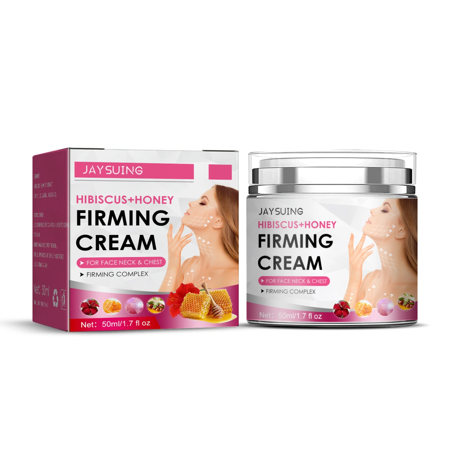 Jaysuing Hibiscus Honey Tightening Cream Cream Fading Wrinkle Neck Lines Nourishing Moisturizing Skin Lifting And Firming