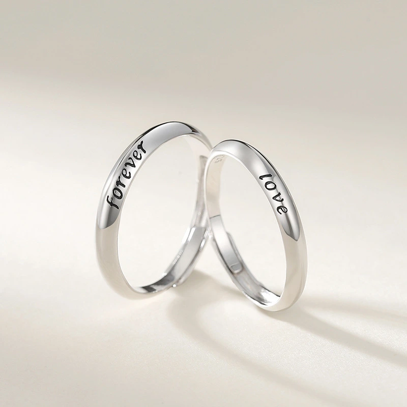 Eternal Love Couple Ring Sterling Silver