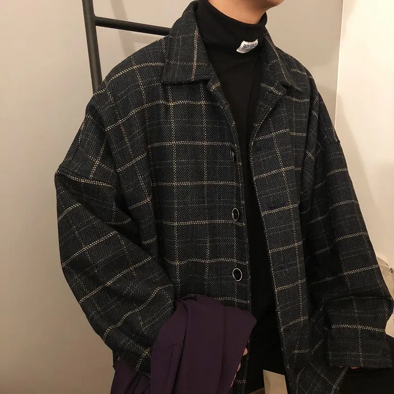 Men's Autumn And Winter Thickened Korean Version Loose Trend Coat