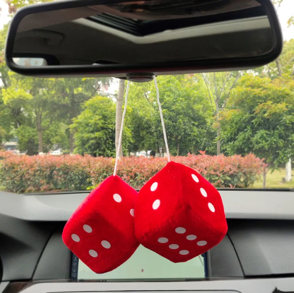 Dot Cube Automobile Hanging Ornament Plush Toy