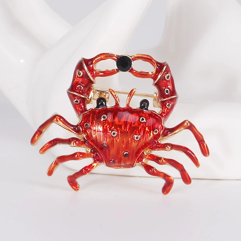 New Creative Alloy Drip Crab Brooch