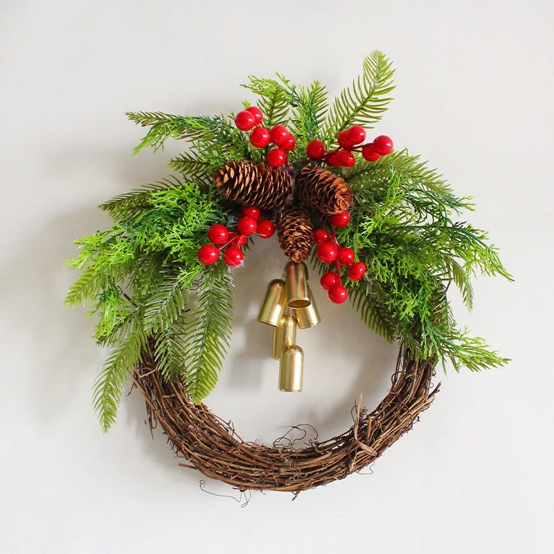 Christmas Wreath Bell Door Hanging