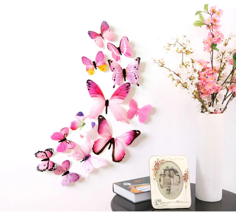 Color Printing Living Room Home Decoration Gift Three-dimensional Butterfly Wall Sticker