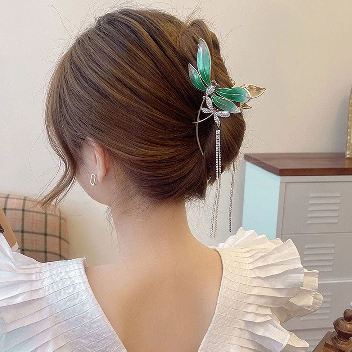 New High-end Shark Clip Large Senior Sense Tassel Hairpin Back Of The Head