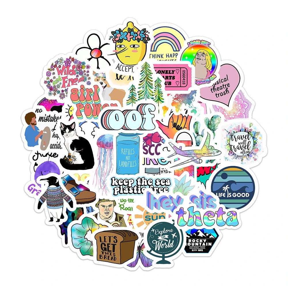 Home Cartoon Pattern Waterproof Easy-to-tear Sticker