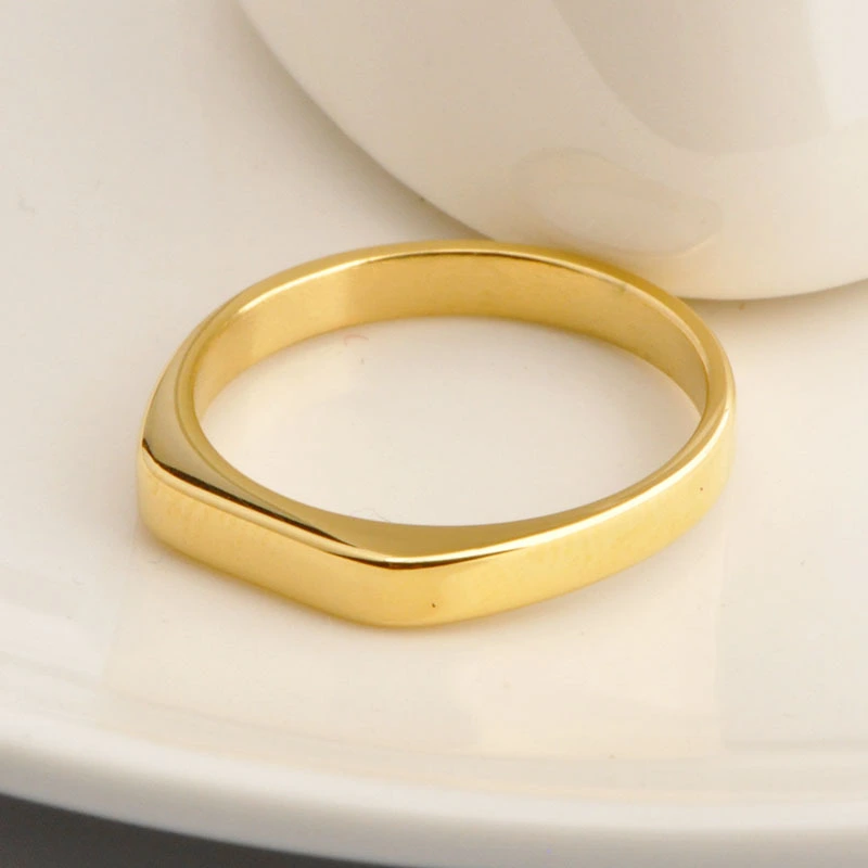 Gold-plated Glossy Fashion Simple Ring