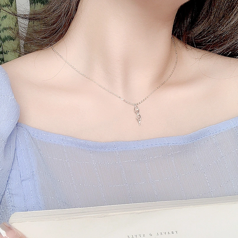 DNA Double Helix Necklace Clavicle Chain