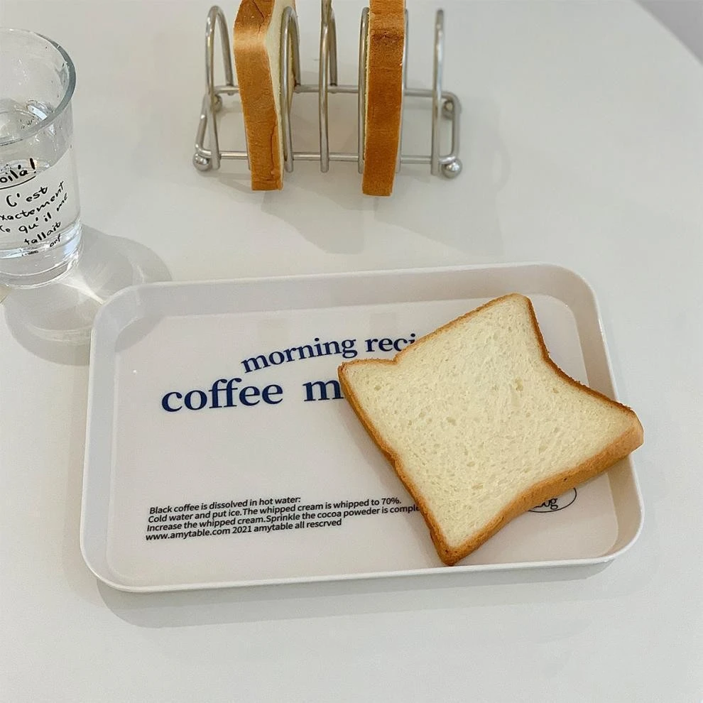 Breakfast Tray With Blue Letters