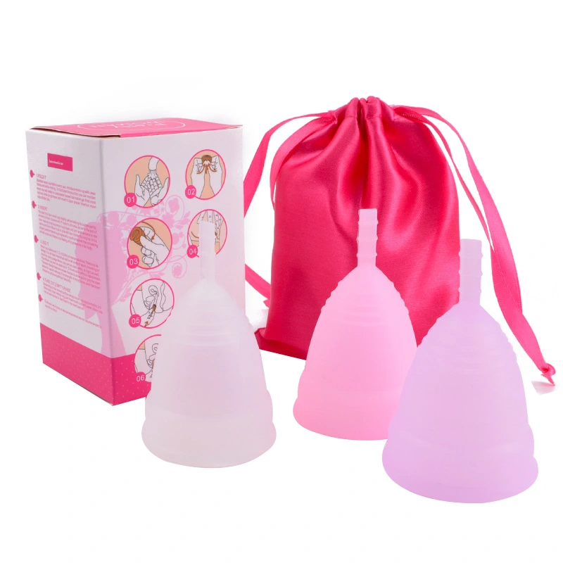 Leak-proof Silicone Menstrual Cup Color Box Packaging