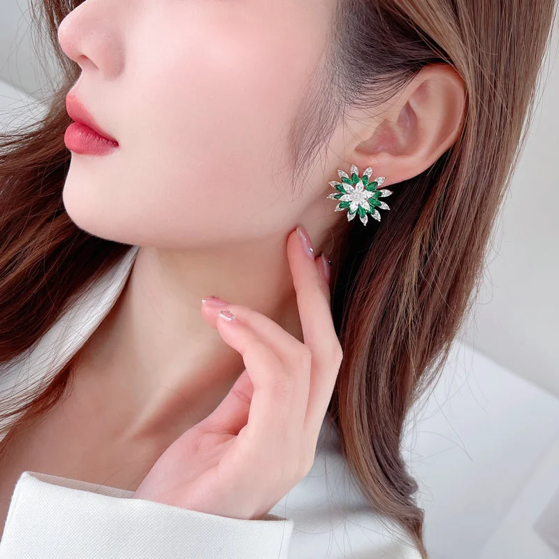 Sun Flower Temperament Earrings Female