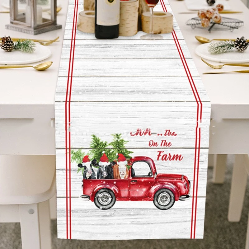 American Light Luxury Red Plaid Linen Tablecloth