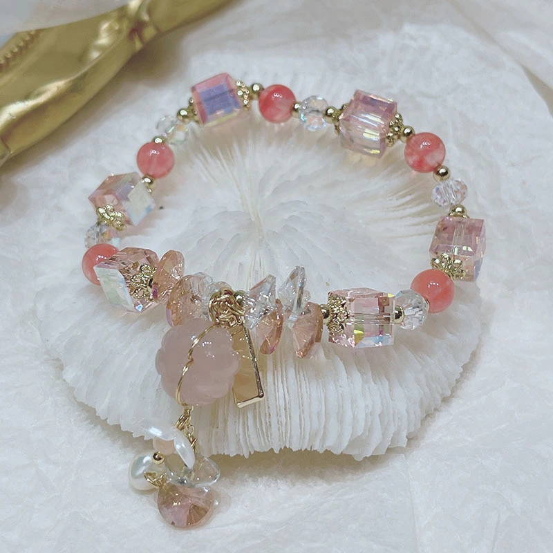 Spring And Summer Super Fairy Flower Fairy Crystal Bracelet Female